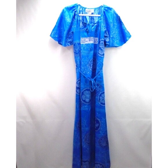 Hilo Hattie Dresses & Skirts - Hilo Hattie Vintage 80s Hawaiian Floral Muumuu Maxi Dress Full Length Size L USA
